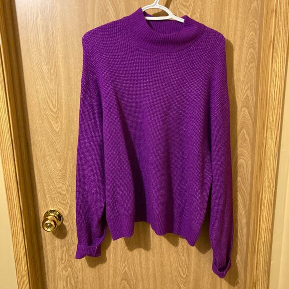 #15 Gap Raisin Mock Neck Sweater, Size Large Tall - Picture 1 of 4
